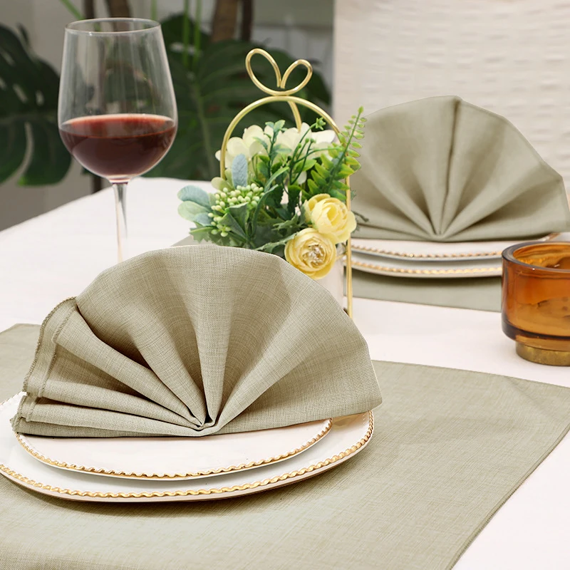 

48PCS Napkins Linens Napkins wedding decor Handkerchief Wedding Banquet for Wedding Home Hotel Dinner Party Decoration