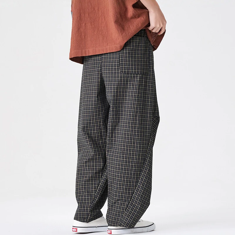 Men's Casual Trousers New Arrival 2026 Summer Vintage Style Palid Pattern Loose Comfortable Male Cotton Harem Pants N157