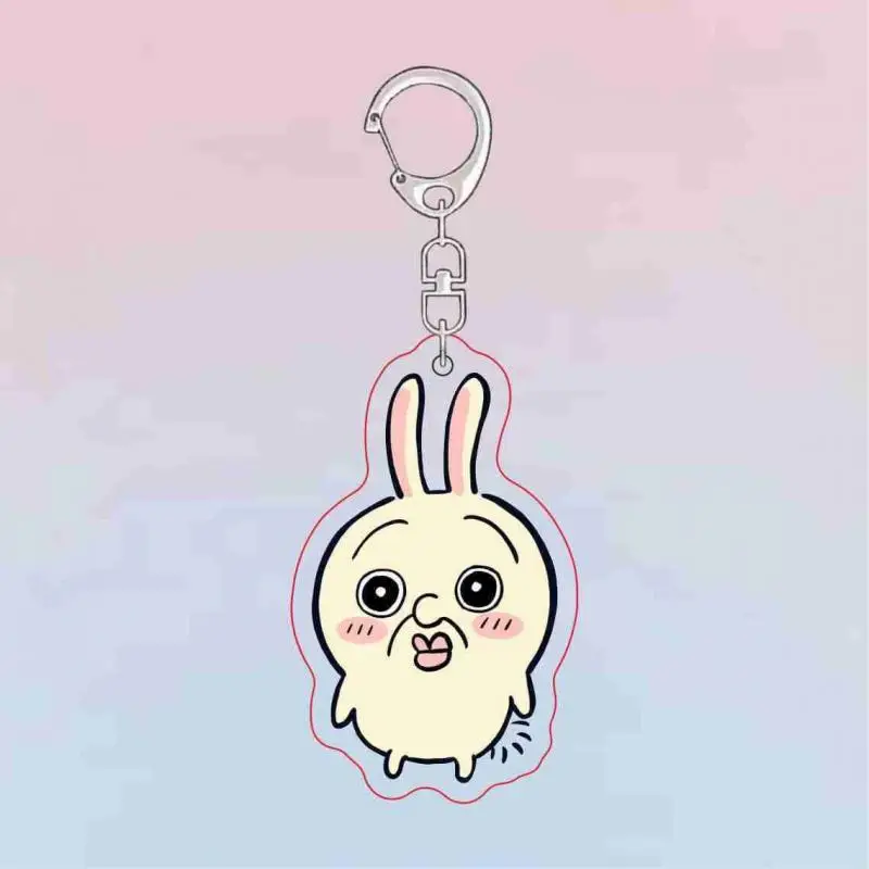 Miniso Kawaii Anime Chiikawa Acrylic Key Chain Cute Hachiware Cartoon Bag Decoration Decoration Anniversary Gifts for Girls