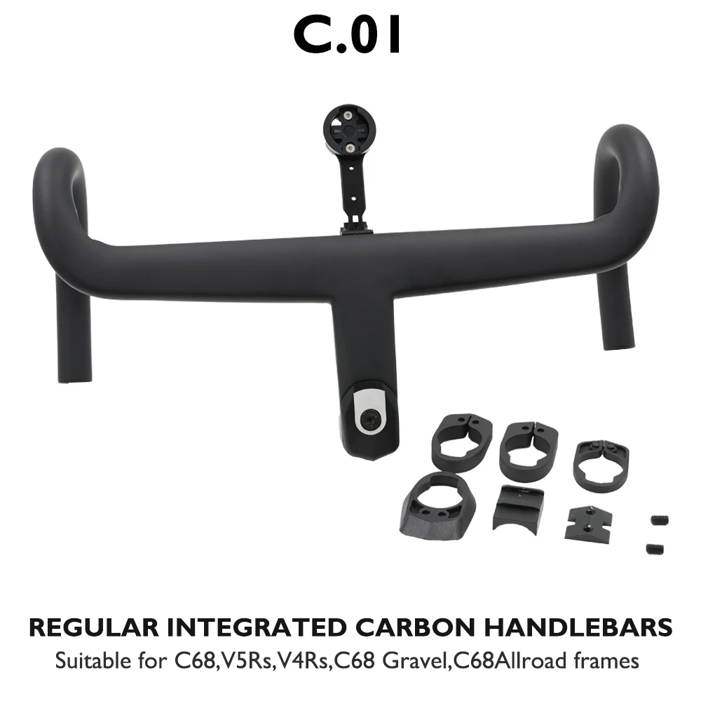 CC.01 Carbon Fiber Road Handlebar 370-430mm for C68 V5Rs V4Rs