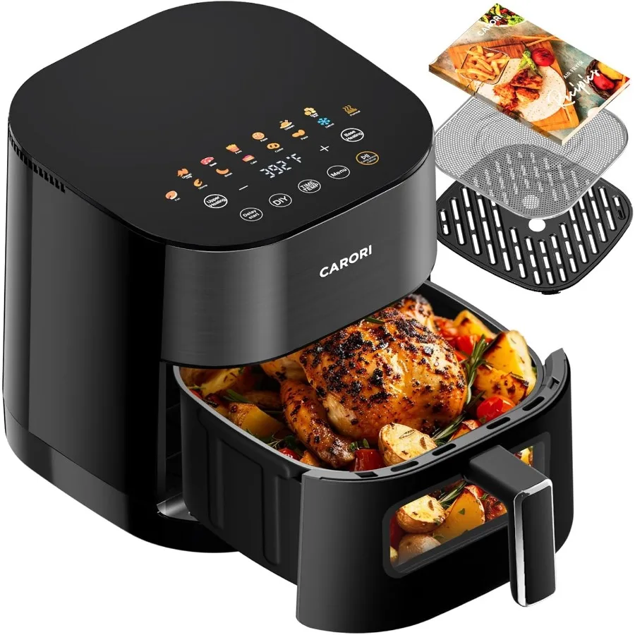 

Аэрофритюрница 14-в-1 с смотровым окном, 6 литров, большая емкость, 392, макс. четкая аэрофритюрница, без перекидывания, двойной нагрев, выпечка, жареное обезвоживание R