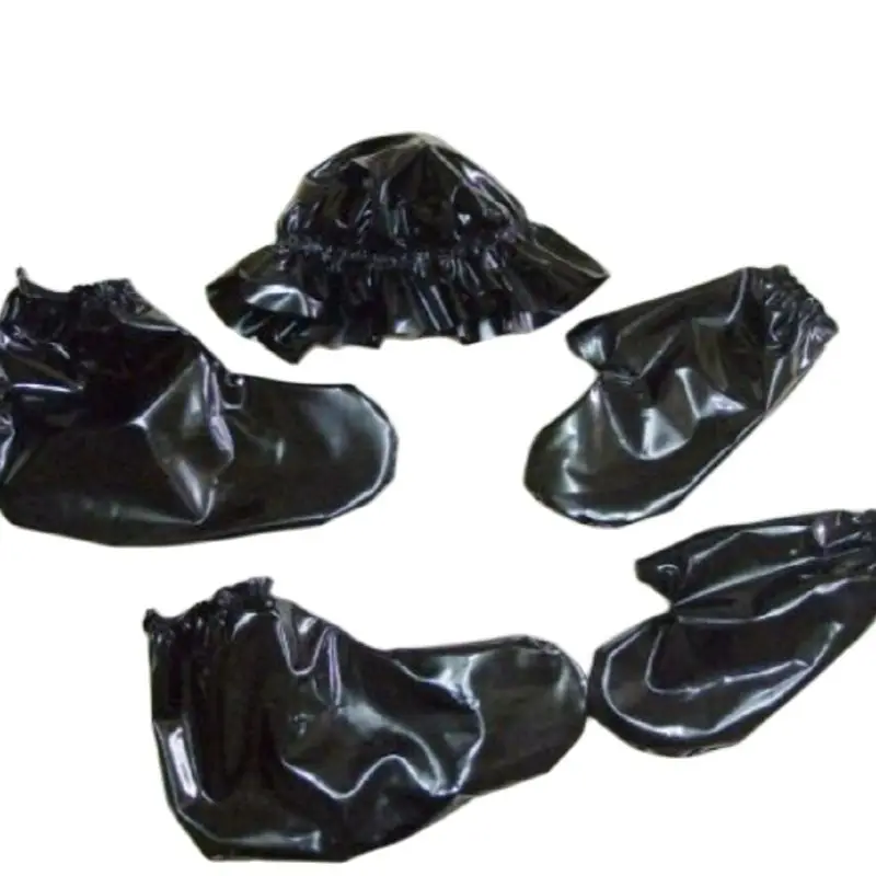 

Sissy Girl PVC Baotou Elastic Ruffle Gloves Foot Cover A Complete Set Cute Sexy Charming Custom