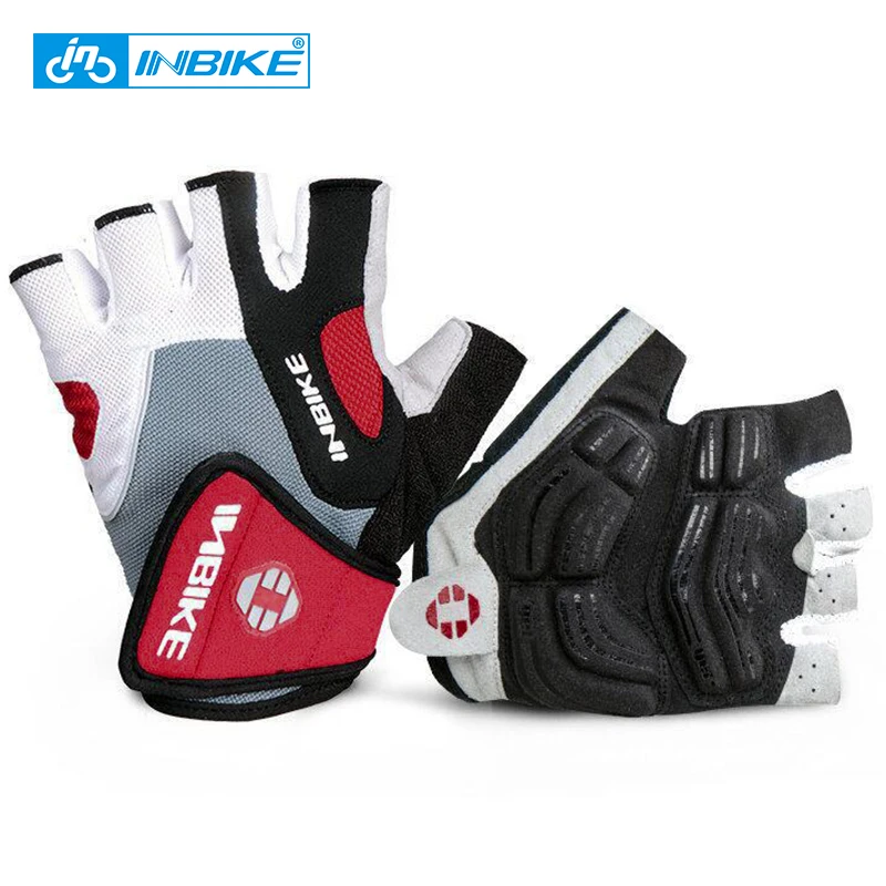 INBIKE, guantes de ciclismo con almohadilla de GEL a prueba de golpes, guantes deportivos de medio dedo para hombres y mujeres, guantes de verano