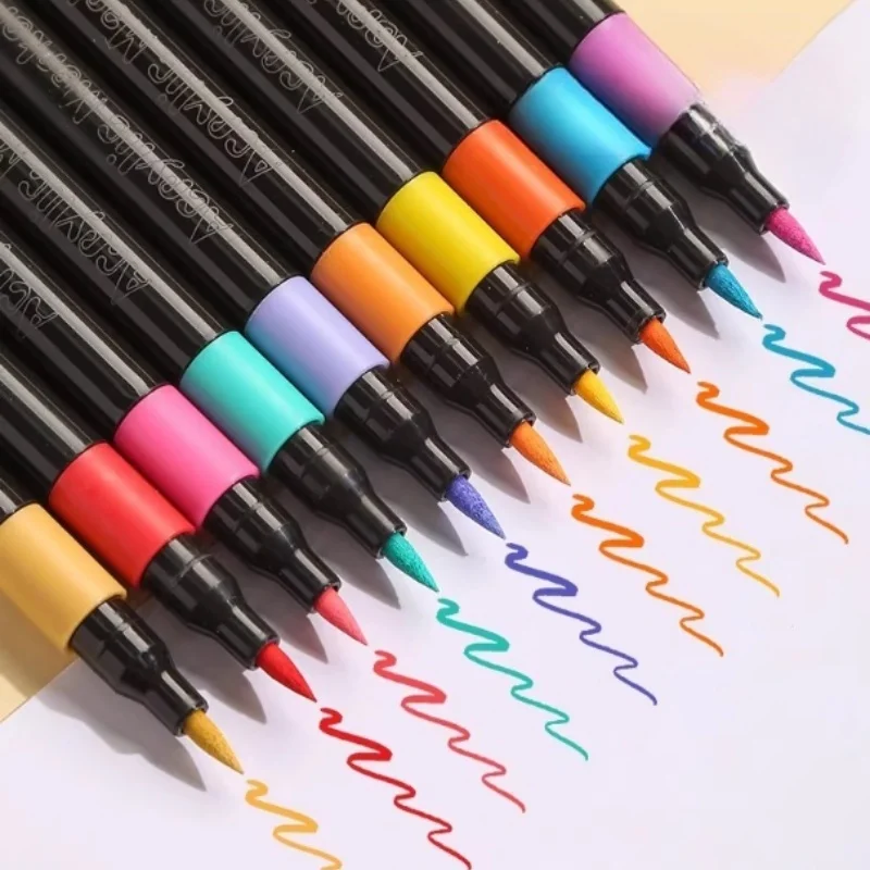 Weichkopf-Acrylmalstift Farbkunststift Handgefertigt für Grundschüler zum Mitnehmen – Detail 6
