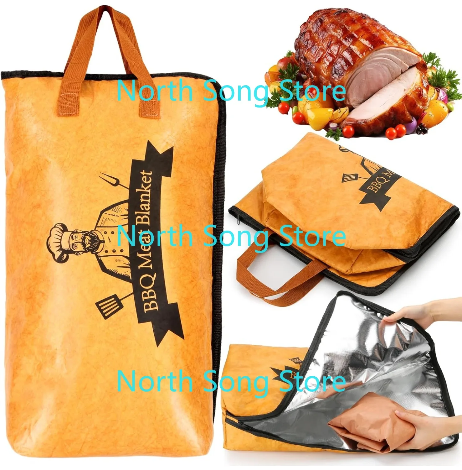 BBQ Blanket for Resting Meat Compatible with Traeger Pellet Smoker-Meat Insulated Bag for Brisket/Pork Shoulder/BBQ Accessories