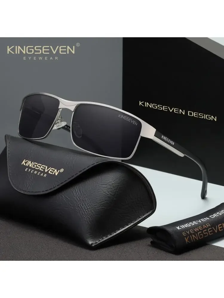 KINGSEVEN Mannen Gepolariseerde Zonnebril Rijden UV400 Anti-Glare Hoge Kwaliteit Bril Mannelijke Causale Rechthoek Mode Outdoor Brillen - afbeelding 2