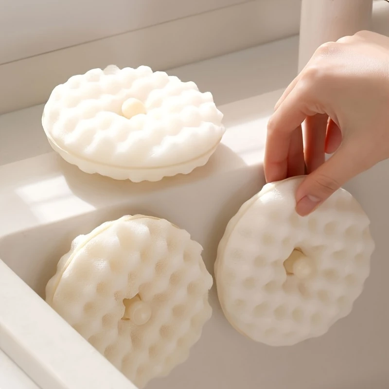 2/4-piece set of suction cups, sponges, dishwashing brushes, kitchen non stick oil pans, cleaning tools