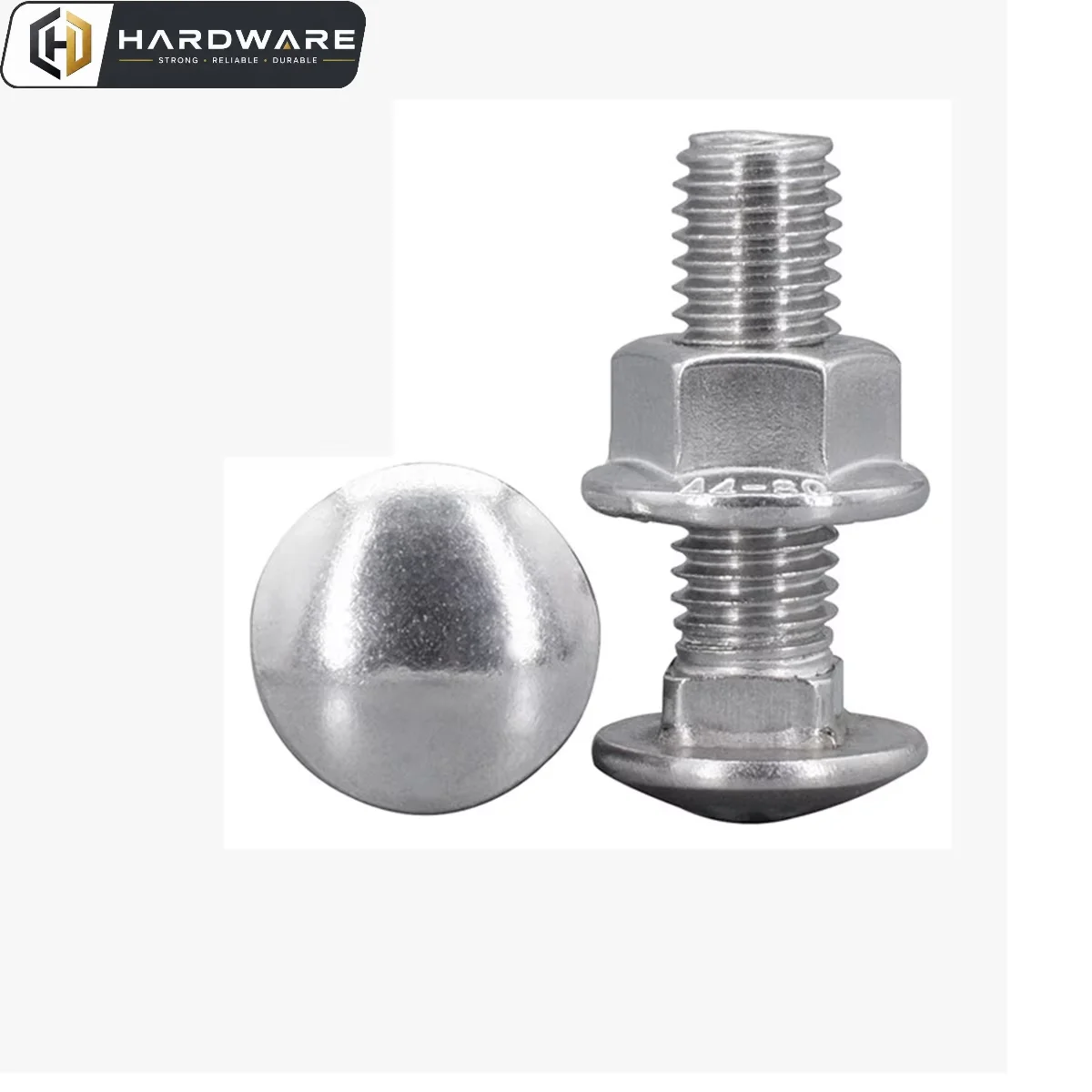 M5m6m8m10m12 304 Stainless Steel Round Bridge Square Neck Connecting Bolt