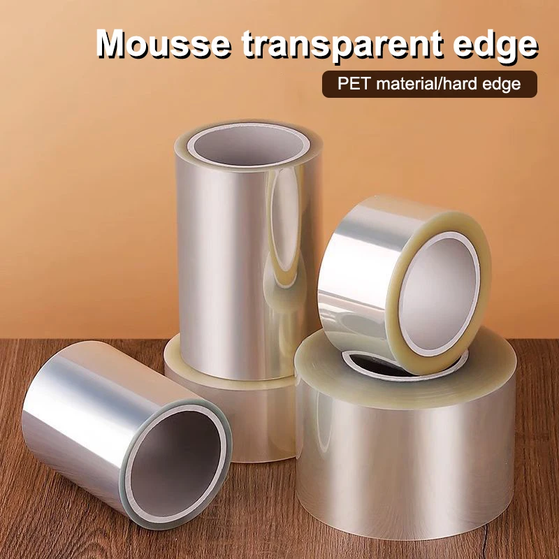 ฟิล์มอะซิเตทสำหรับทำขนมเค้ก 1 ม้วน สำหรับตกแต่งเค้ก ฟิล์มใสสำหรับพันขอบเค้ก มูสเค้ก แผ่นฟิล์มสำหรับพันขอบเค้ก DIY ปลอกเค้ก