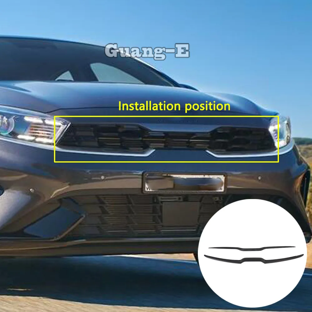 Car Front Center Grille Grill Cover Strip Decoration Frame Exterior Accessories For Kia K3 Forte Cerato 2019 2020 2021 2022 2023
