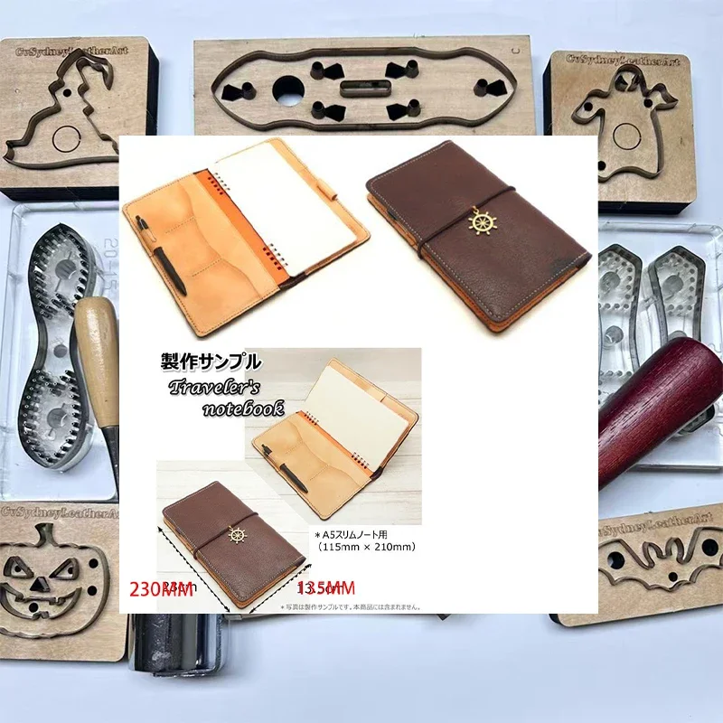 Custom Wooden Notebook Cutting Die DIY Leather Craft Mold for Wallet & Pouch Making