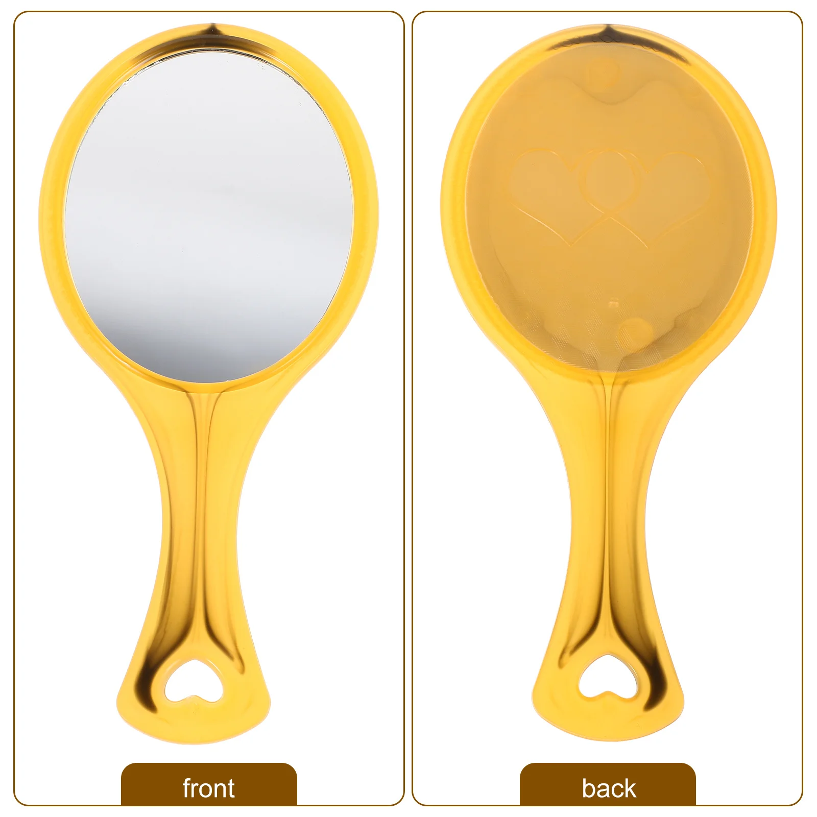 2Pcs Portable Comb Mirror Set Small Handheld Handle Makeup Hair Styling Compact Cute Mirror for Travel Vintage Comb