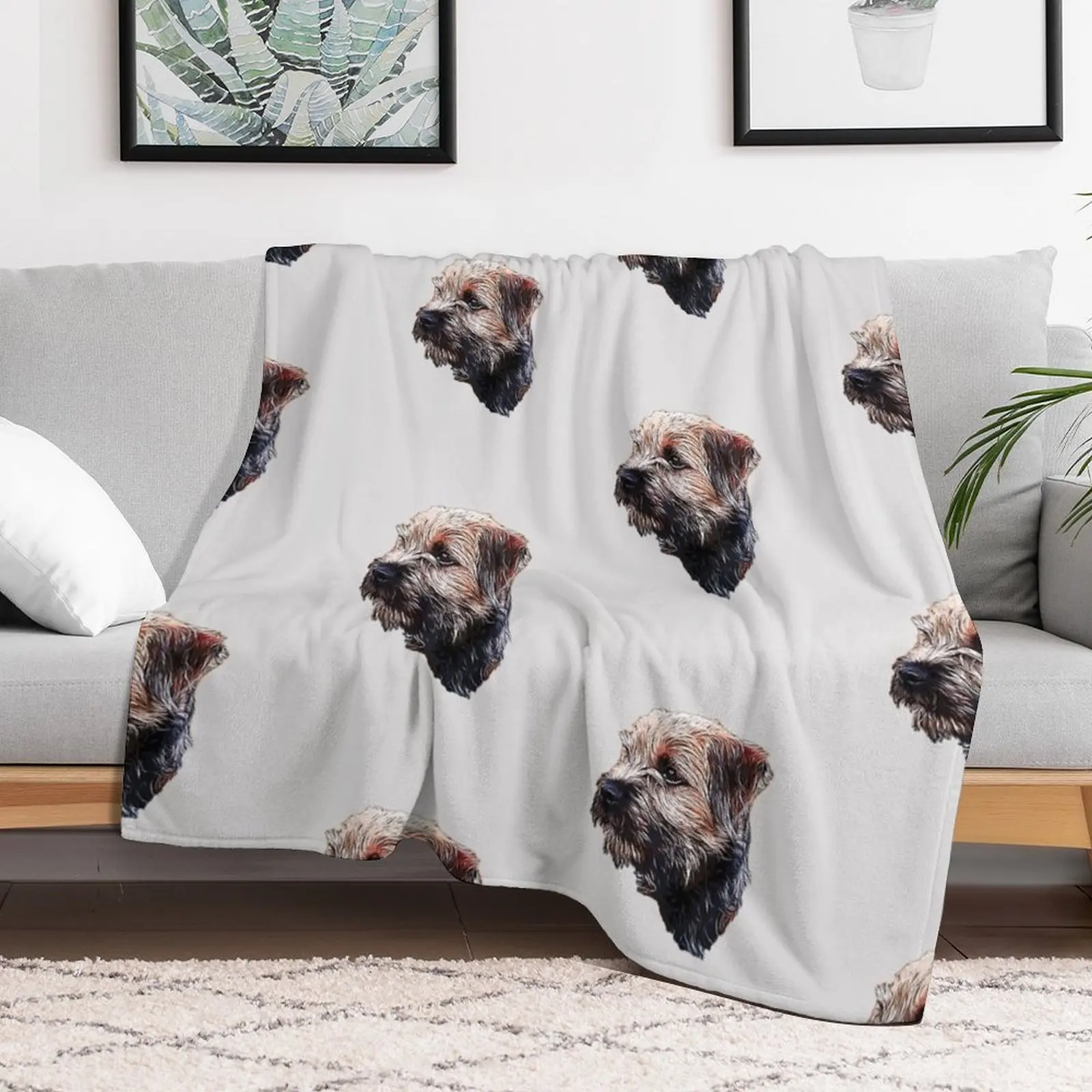 Border Terrier Throw Blanket Decorative Sofa Luxury Designer Blankets