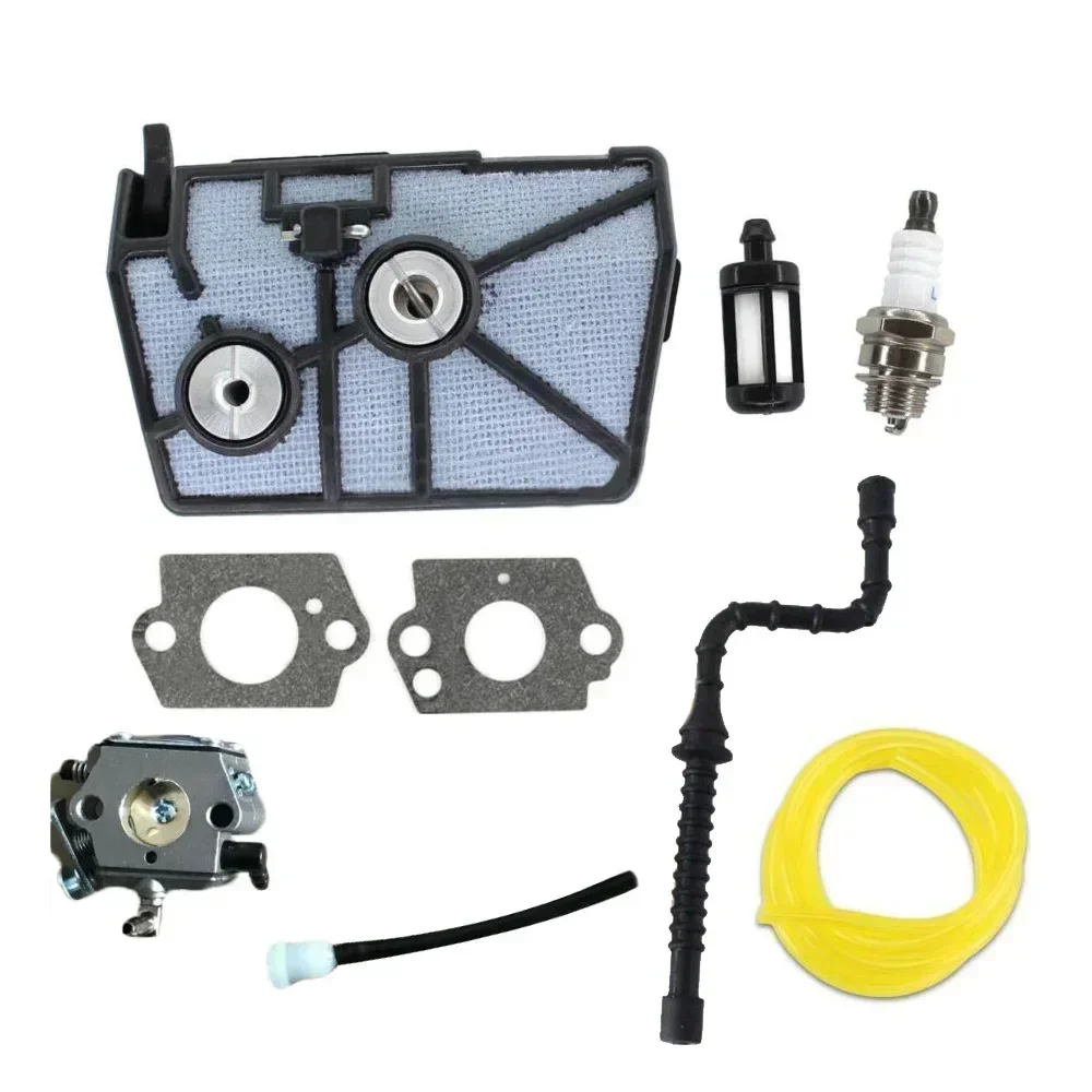 11181200601 Carburetor Kits with Air Filter Fuel Line Filer for Stihl 028 028AV 028WB 028Q 028W Walbro WT-16B Chainsaw Carb