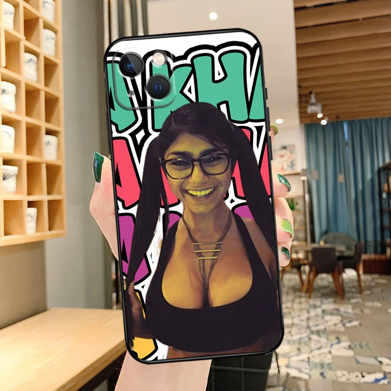 Sexy Beautiful Girl Mia Khalifa Case For iPhone 14 15 16 13 12 11 Pro Max XR XS X Plus 12 13 Mini Phone Cover