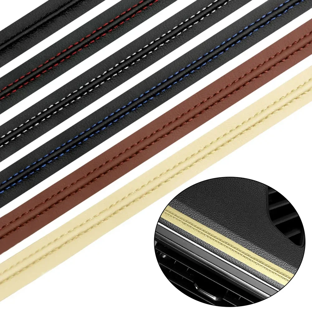 3MCar Interior Self Adhesive Trim Line Dashboard Door PU Leather Decoration DIY Braided Strip Decorations Automotive Accessory