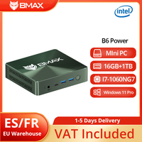 BMAX Mini PC B6POWER Intel Core I7-1060NG7 Windows 11 16GB RAM 1TB NVME SSD NVME_2280x2 HDMI USB Bluetooth Computer Type-c