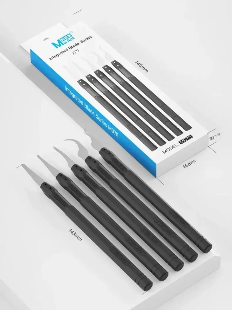MAANT M075 5PC/Set Repair Pry for Phone iPad Motherboard Repair Chip/IC Hard Disk Demolition Glue Scraping & Removal Hand Tools