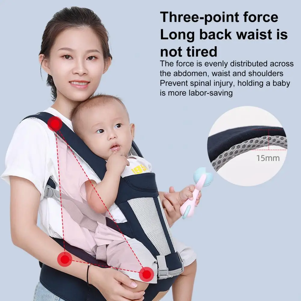 Practical Baby Hip Carrier  Shock-absorption Four Seasons Baby Waist Carrier  Baby Outdoor Backpack Waist Carrier