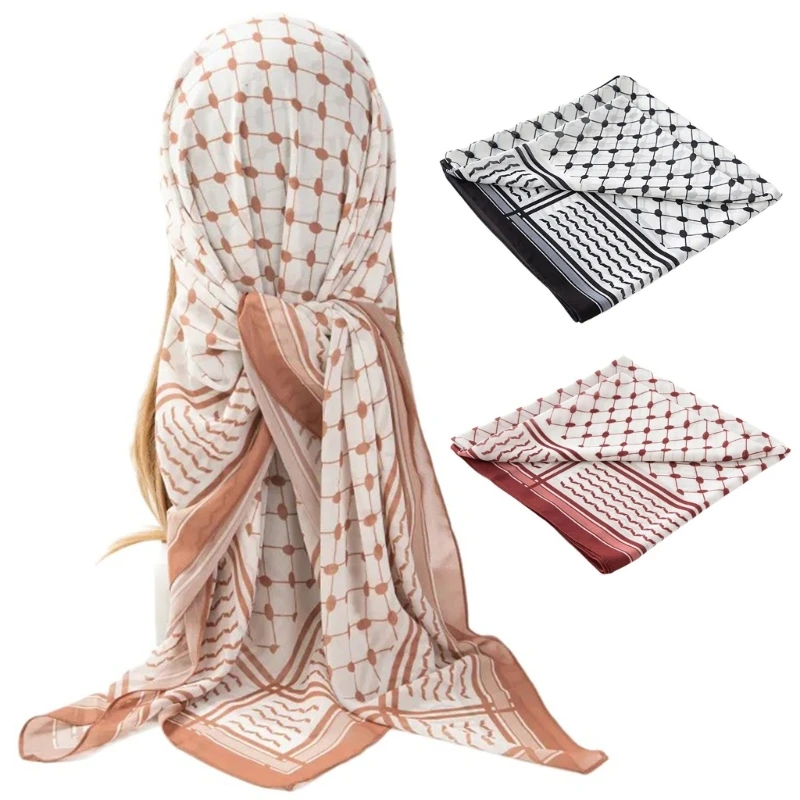 

Trendy Arab Desert Scarf Women Men Multifunctional Headscarf Unisex Shemagh Outdoor Large Dustproof Scarf Shawl Wrap Daily Wear