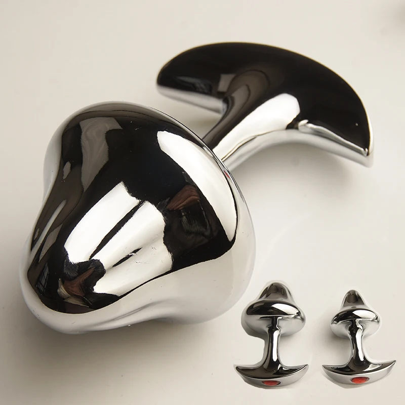 Metal But Butt Plug with Jewelry on the Base,Prostate Anus Anal Trainer Training Sex Toys,Analplug Buttplug Butplug