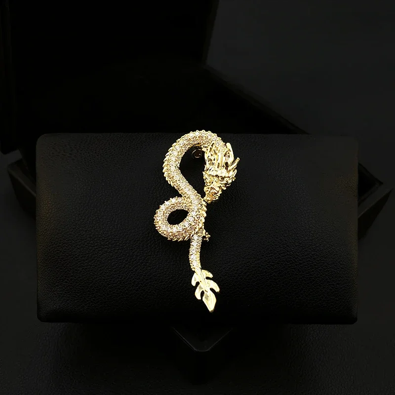 Personalized Zodiac Dragon Brooch Design Sense High Sense Animal Suit Neckline Accessories Cardigan Sweater Corsage Jewelry 5339