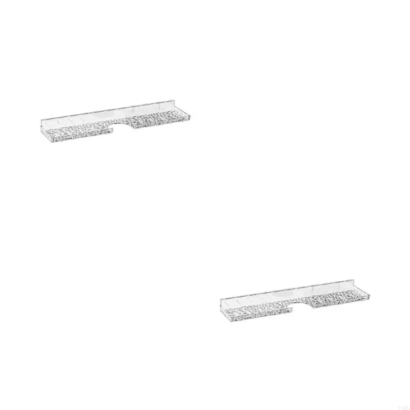 Y88C Clear Bathroom Rack Space Saving Floating Stand Easy Installation Storage Rack Convenient Floating Faucet Shelf