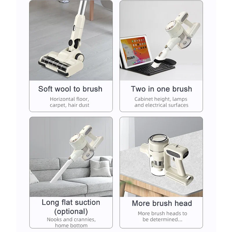 Aspirapolvere portatile senza fili con batteria ricaricabile RTS 2200mAh