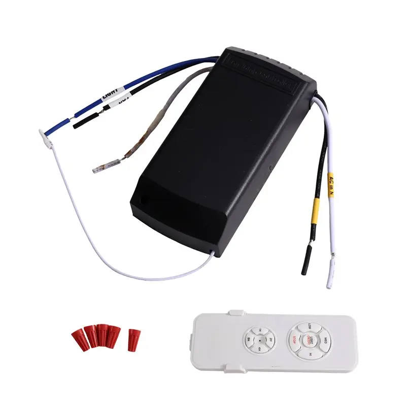 Adjustable Timing Switch Universal Ceiling Fan Remote Control Kit With Mute Function 3 Wind Speed/Lamp Transmitter Receiver 110V