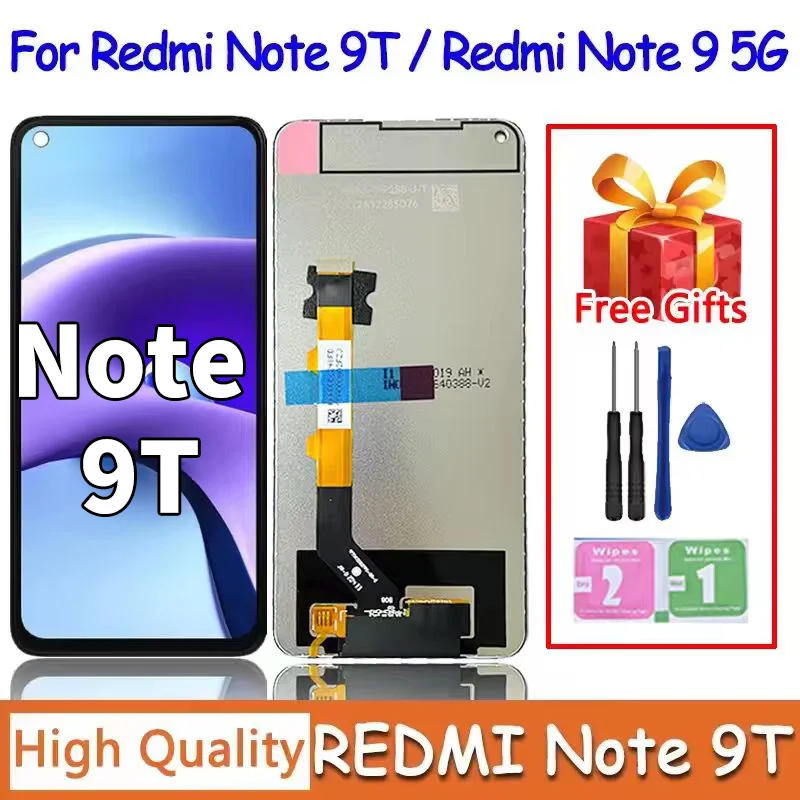 M2007J22G M2007J22C Display Screen For Xiaomi Redmi Note 9T LCD Display Screen Touch Digitizer Assembly For Redmi Note 9 5G LCD