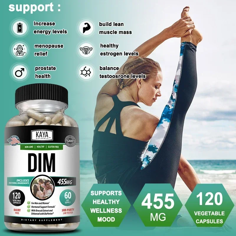 DIM Capsules - DIM Supplement for Men and Women | Herbal Supplement for Hormone Balance, Menopause and Prostate