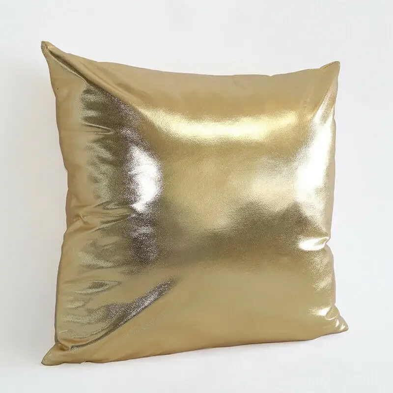 9 Colors 45x45cm Metallic Shine Solid Color Pillowcase PU Foil Hotel Bedroom Living Room Pillow Case Party Event Home Decoration