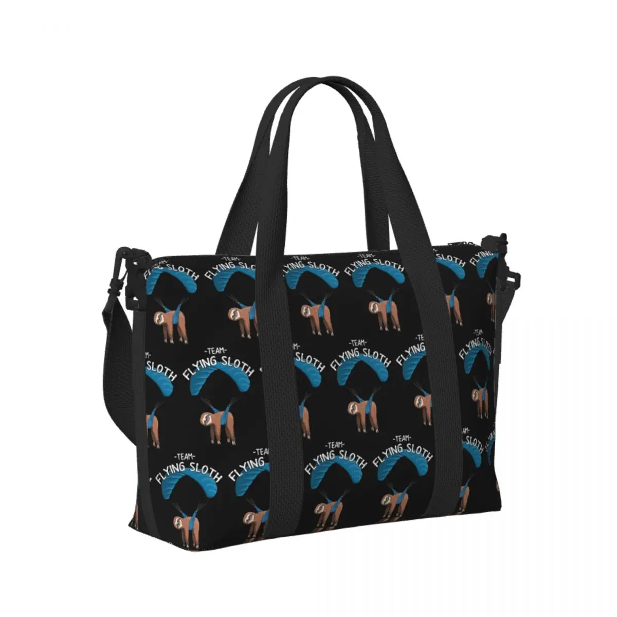 

Paragliding Flying Sloth Sunglasses Skydiver Paraglider Beach Travel Bag Tote Bags for Gym Women Shopping Duffle Shoulder Bag