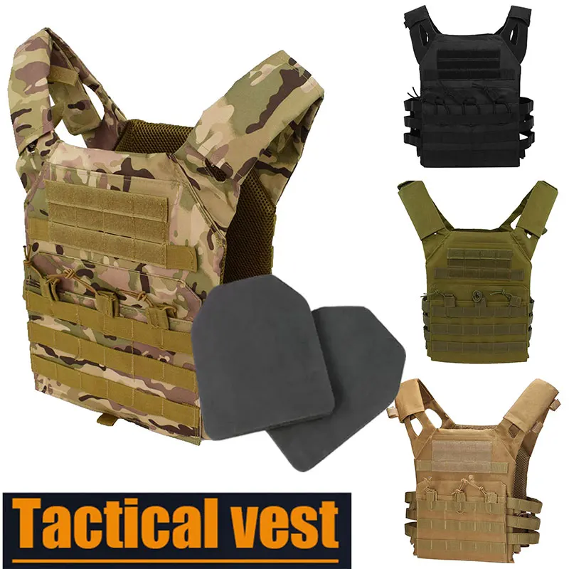 

JPC Lightweight Tactical Vest With 2 Pieces EVA Foam Board Outdoor CS Game Jungle Security Equipment Wearing Hunting Vest