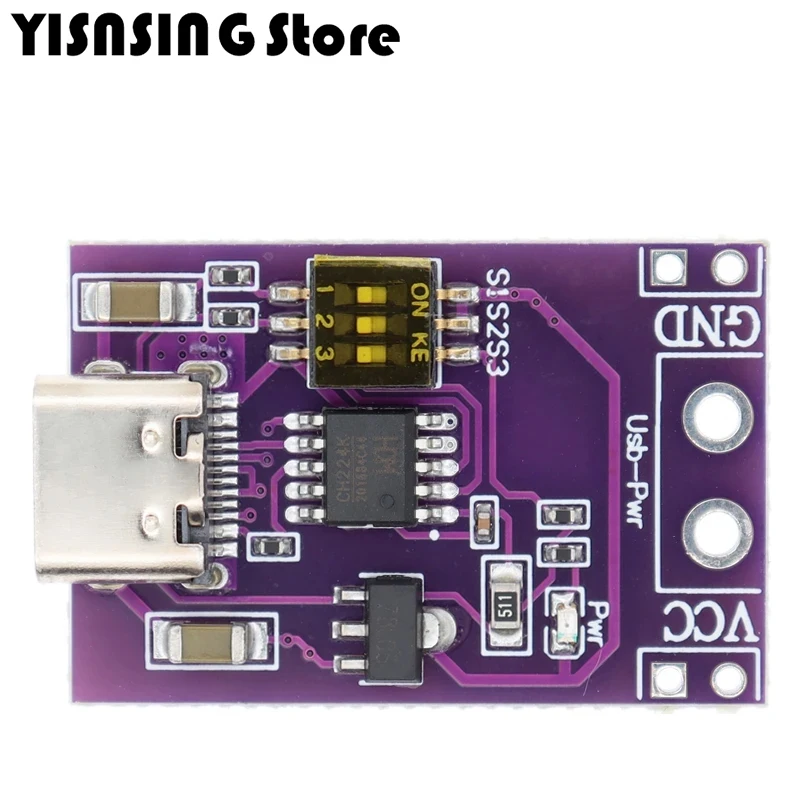 Type-C QC AFC PD2.0 PD3.0 to DC Spoof Scam Fast Charge Trigger Polling Detector USB-PD Notebook Power Supply Change Board Module