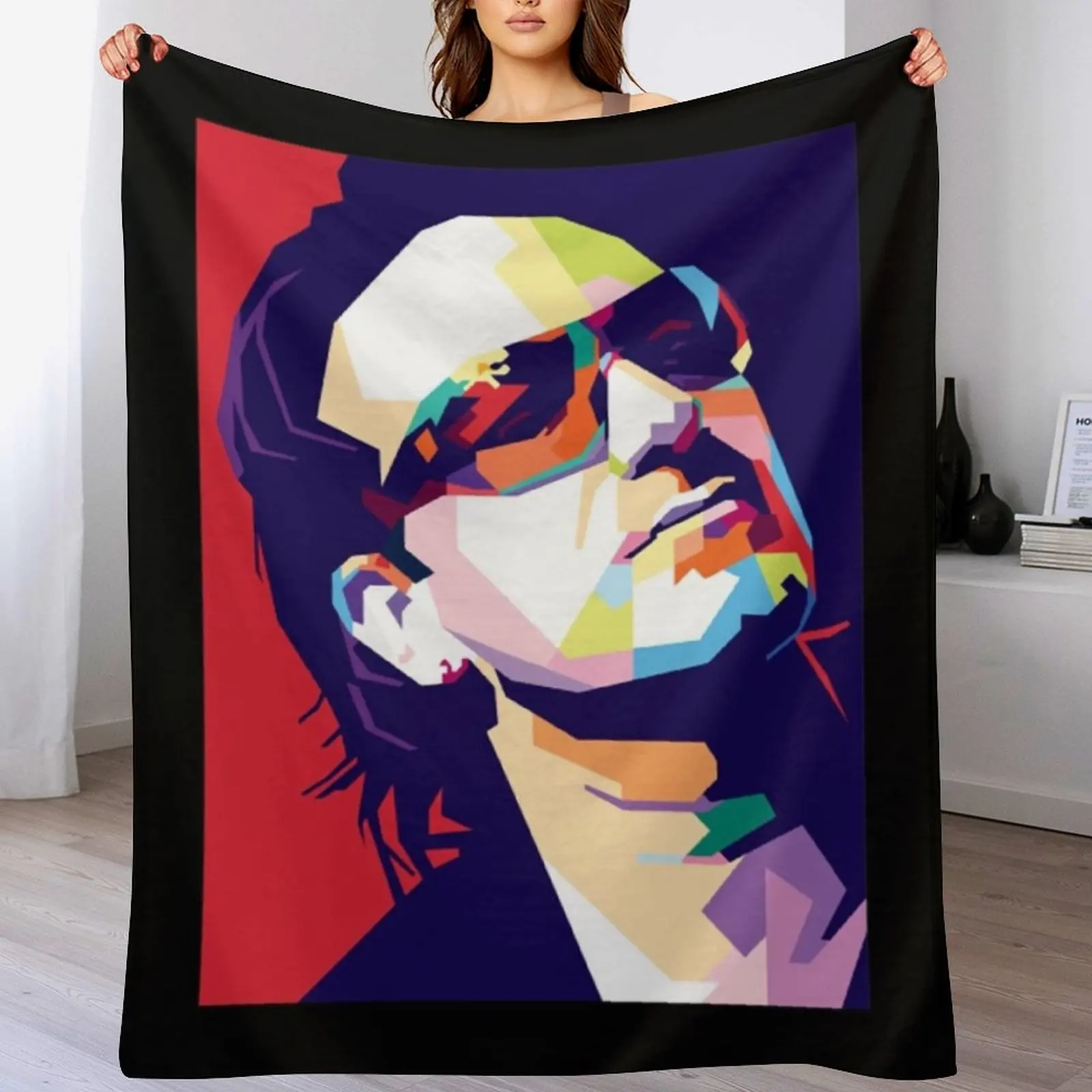 

U2 Singer Art Throw Blanket Beautifuls Decoratives Blankets