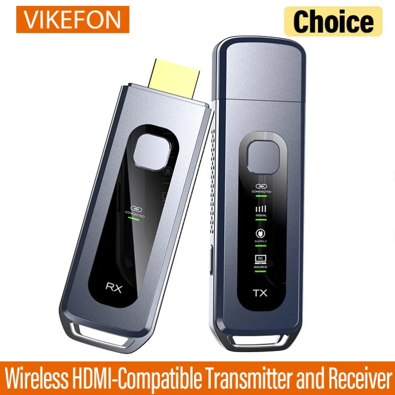 

50M 1080P HDMI-Compatible Wireless Transmitter and Receiver Video Display Extender Suitable for Cameras Laptops and Televisions