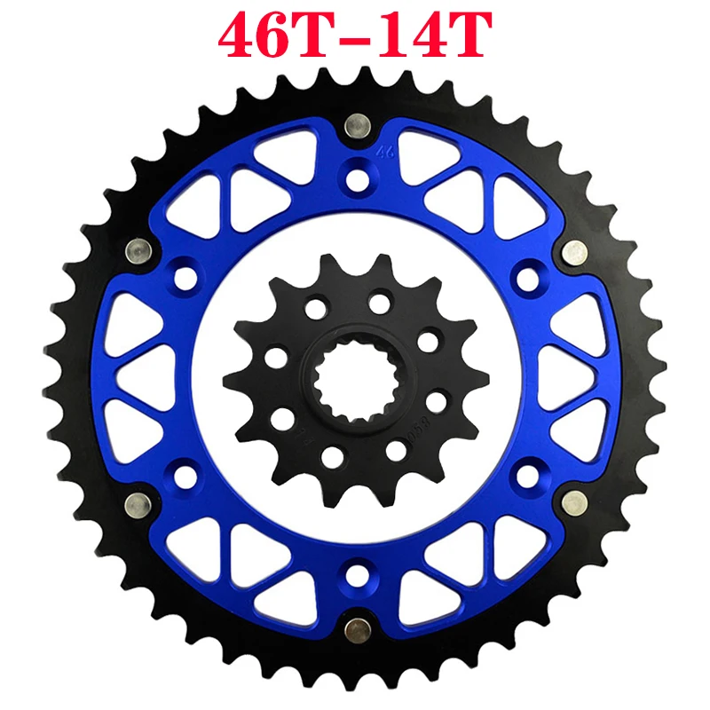 Moto 45T ~ 52T 14T Pignon Avant et Arrière Pour GS125 GS250 SM125 SX125 SX150 SX250 EGS300 EGS250 SX360 MXC200 SX-F 450 SX520