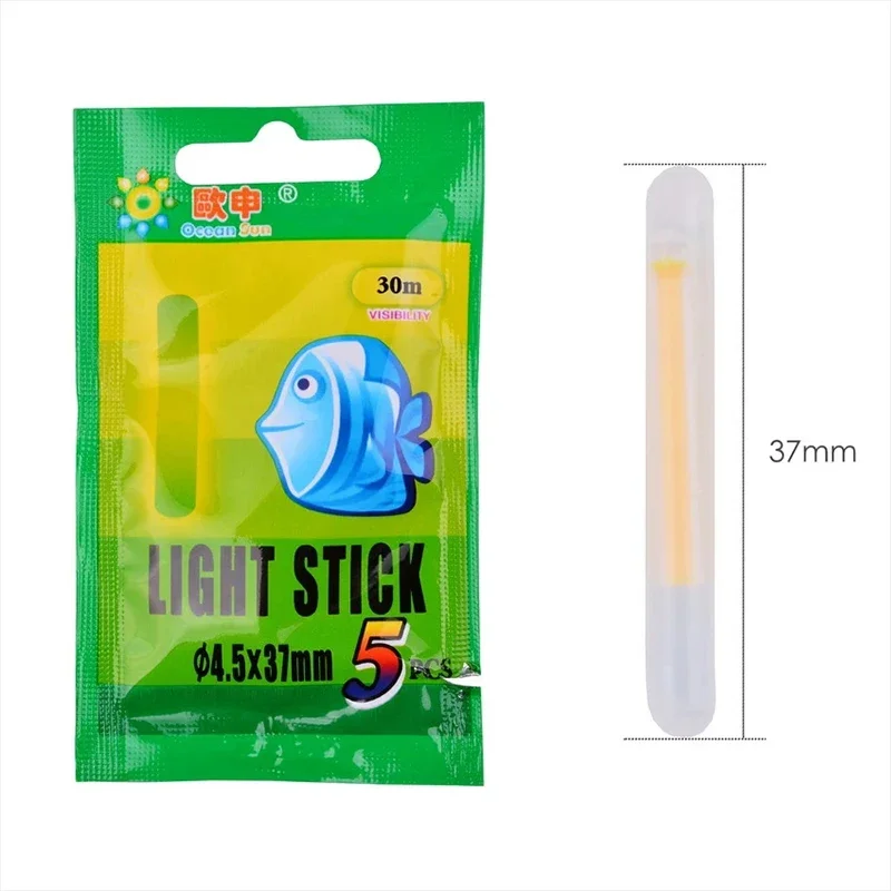 250 Stück/Box (1 Box = 50 Packungen = 250 Stück) Angelschwimmer-Leuchtstab, fluoreszierender Leuchtstab, Nachtleuchtstab, Angelzubehör – Detail 6