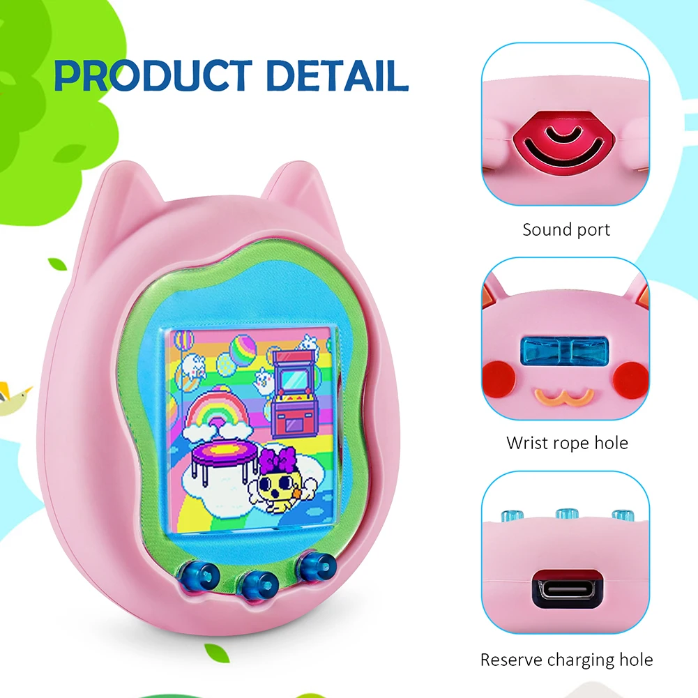 Silicone Case Cartoon Protective Cover for Virtual Interactive Pet Game Machine Protective Sleeve Shell for Tamagotchi Uni