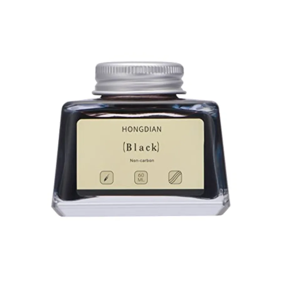 

Перьевая ручка Hongdian с чернилами в бутылках, черная, 60 мл, перьевая ручка в бутылках, неуглеродистые чернила