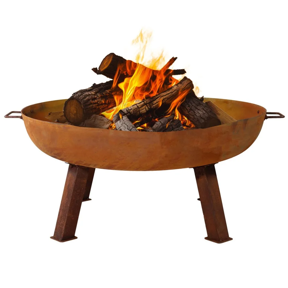 Sunnydaze Cast Iron Heavy Duty Large Fire Pit for Outside Wood Burning, 34