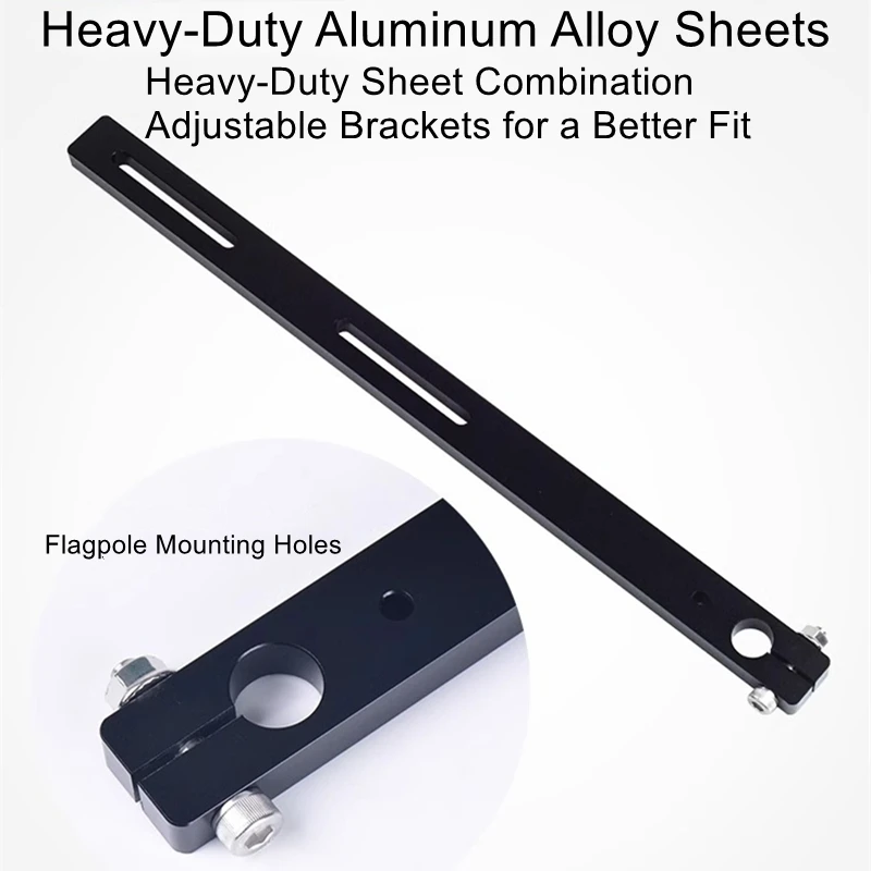 Motorcycle Telescopic Flagpole—Motorcycle Travel In-Car Riding Gear, Extended and Reinforced Aluminum Alloy