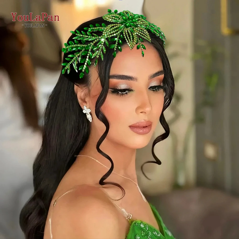 YouLaPan Hochzeit Strass Kopfschmuck Braut Kopfbedeckung Mode Haarschmuck Frau Kopfschmuck Glänzende Braut Haarschmuck HP895