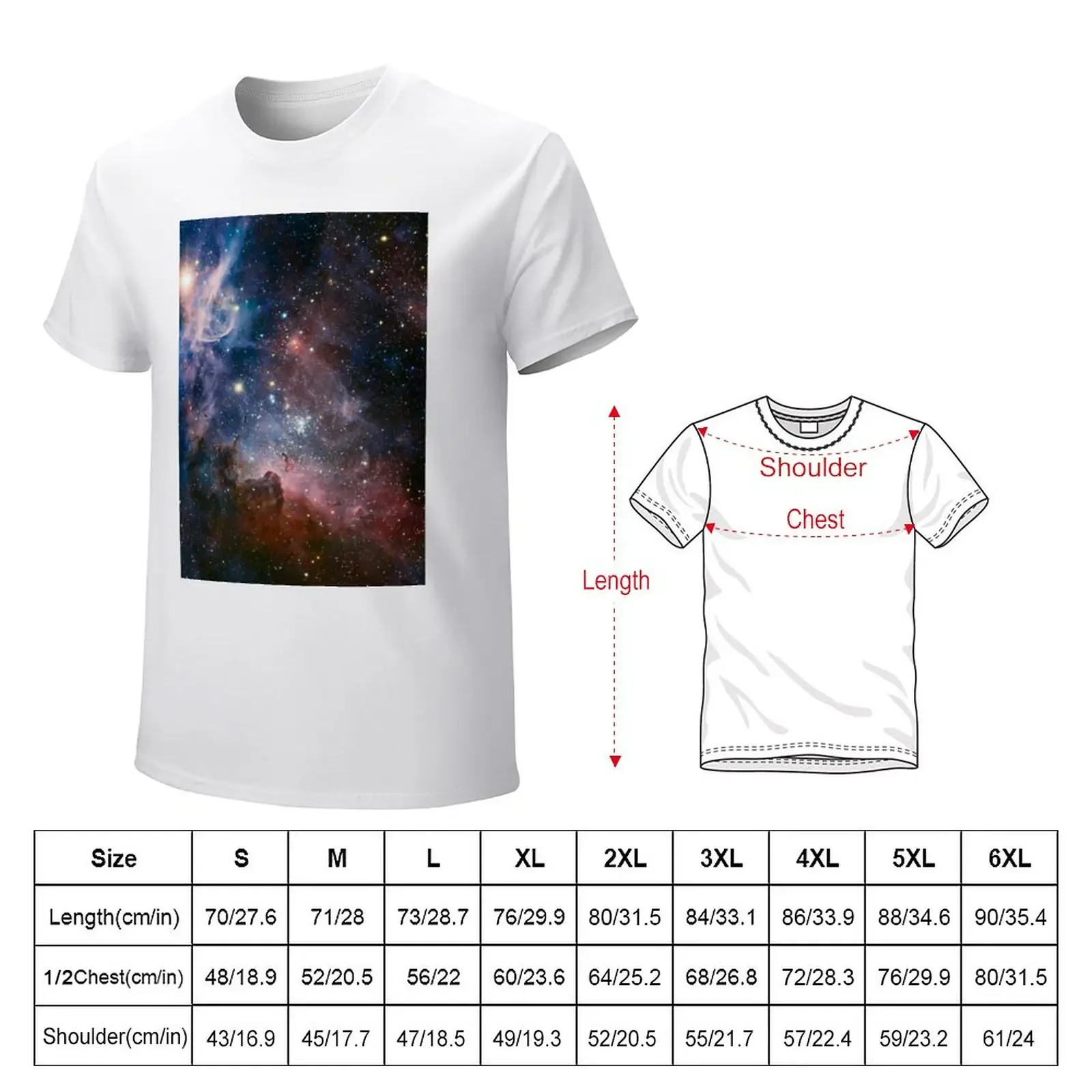 Carina Nebula Star Photography T-Shirt summer clothes blacks tops summer tops t shirts for men