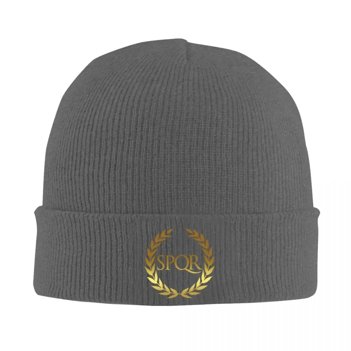 Roman SPQR Warm Knitted Cap Fashion Bonnet Hat Autumn Winter Outdoor Beanies Hats For Men Women Adult