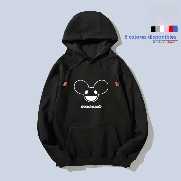 Sudadera con Capucha Bachim DJ Deadmau5 Unisex, Talla Grande, para Estudiantes y Parejas, Diseño de Ratas, Corte Holgado Info...
