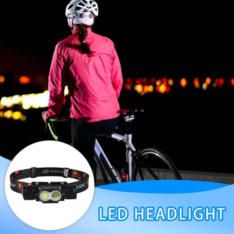 Oplaadbare koplamp Draagbare LED-hoofdlamp Oplaadbare hoofdlamp Draagbare koplampen voor kamperen Hardlopen Wandelen