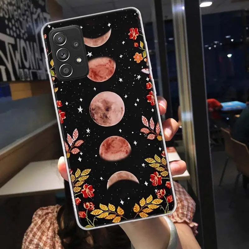 Luxury Moon Star Flower Phone Case For Galaxy A50S A70S A21S A31 A41 A51 A71 Samsung A12 A22 A32 A52 A52S A72 A42 A10 A20E A20S image 3