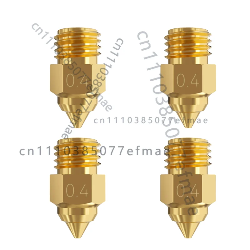 4PCS Brass Nozzle Kit 0.4mm Print Head Replacement Accessories for Creality Ender-5 Max 3D Printer
